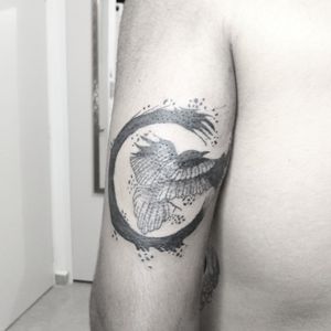 Crow black work tattoo cuervo tatuaje 