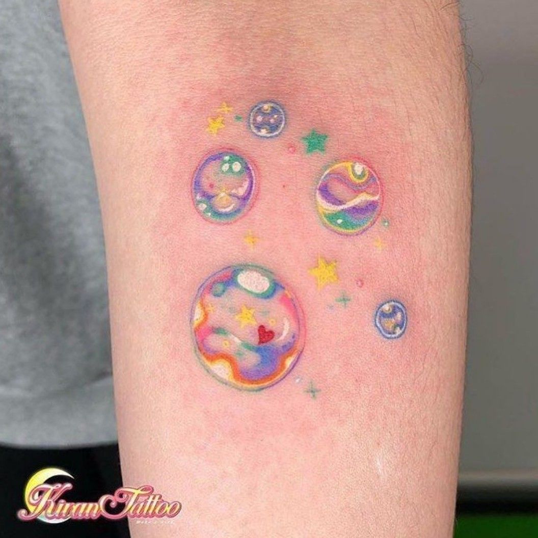Bubble Bobble Chest Tattoo  Geeky Tattoos