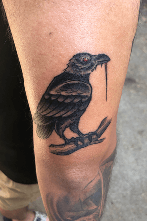Crow tattoo #birds #crow #traditonal 