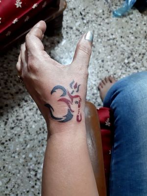 #om and #ganesha #tattoo Done at catmint tattoo studio, Navi mumbai, kharghar