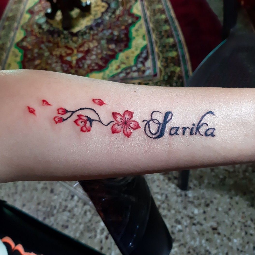 Tattoo of Sara Names Letters