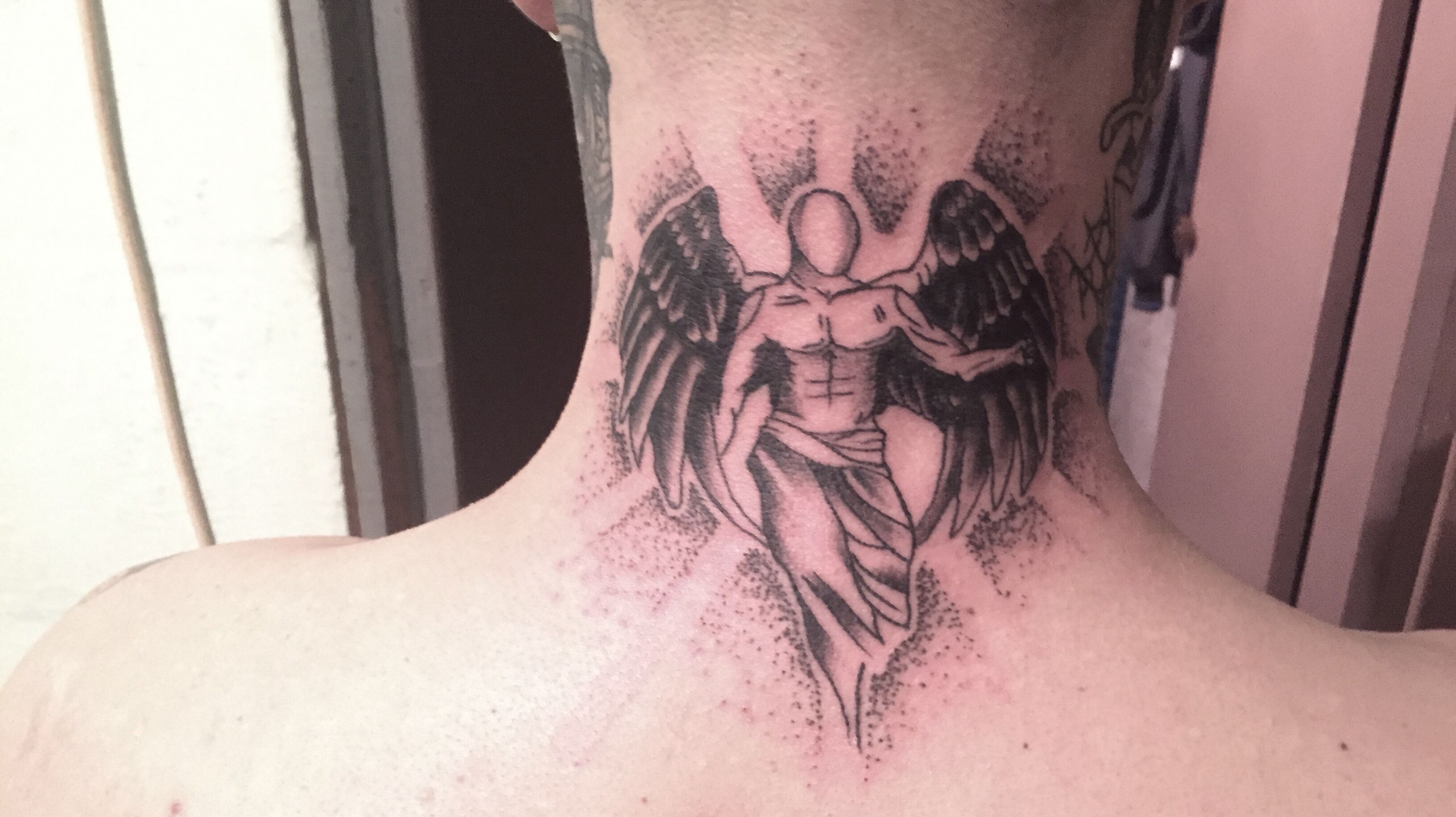 Faceless angel tattoo - Bronctattooaus.com