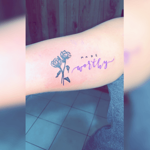 “Made Worthy” Tattoo - Done On Arm • @Valley13Tattoo • @k1lgor3