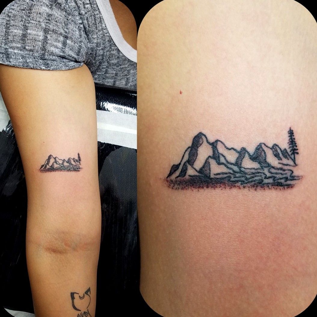 11 Amazingly Well Done Mountain Range Tattoos Design Press