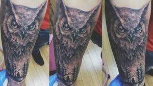 Custom owl tattoo