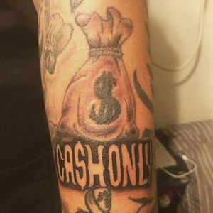 Tattoo uploaded by Alex • Cash only money bag. • Tattoodo