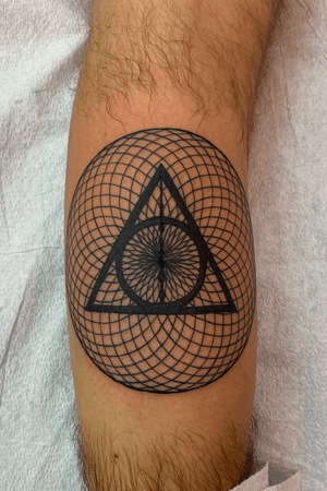Sacred geometry meets harry potter deathly hallows symbol. Really technical but fun 