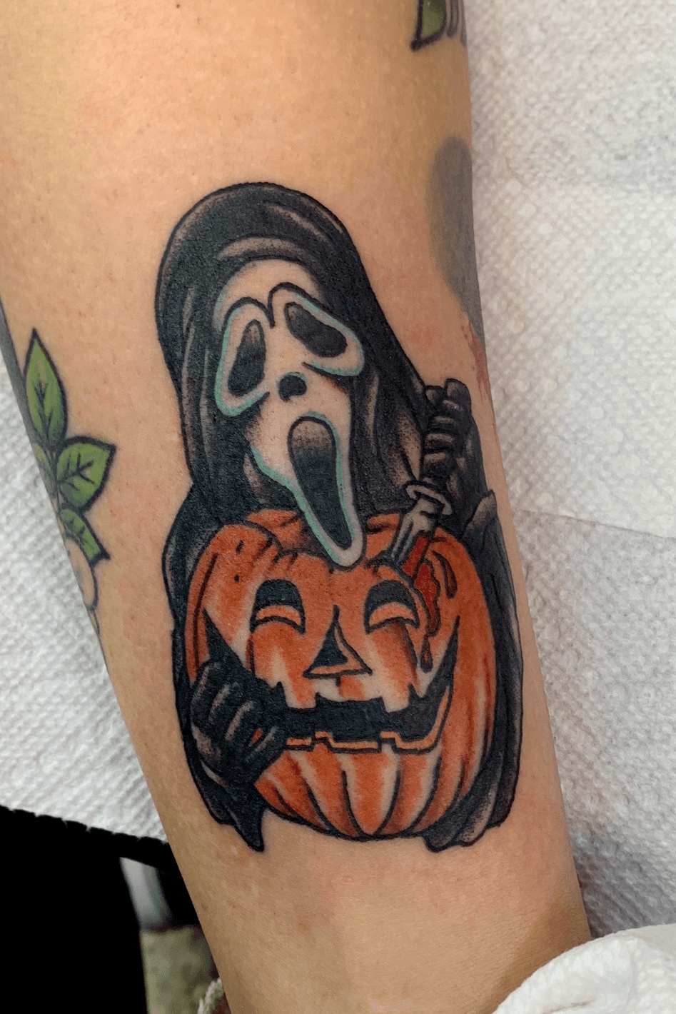 50 Halloween Tattoos for People who Live to Explore the Scary  Hike n  Dip  Halloween tattoos Pumpkin tattoo Hand tattoos for guys
