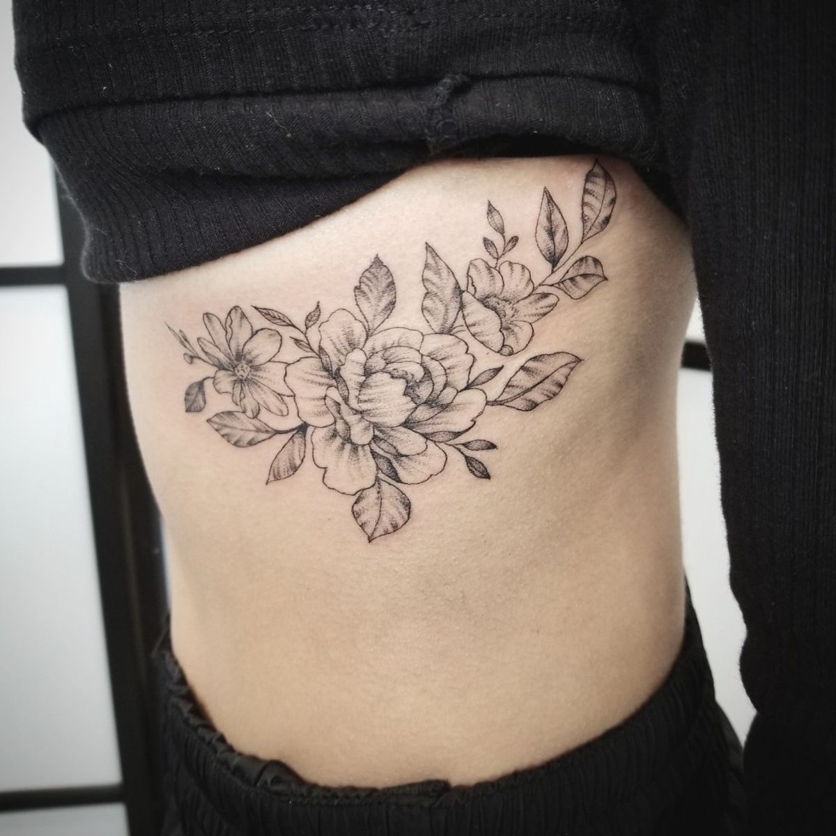 Tattoo uploaded by Tommy • Floral work on the underboob • Tattoodo