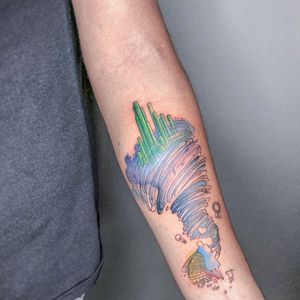 Wizard of Oz Watercolor/Fine LineArtist IG:@nicole_inkartHalin Tattoo Hollywood California