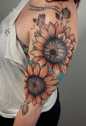 Sunflower sleeve Tattoo