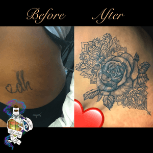 Cover up on the upper hip 