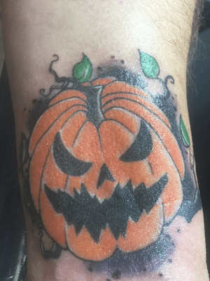Little jack o’ lantern on the wrist to cover a scar from carving a pumpkin! Epic!!