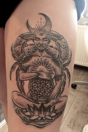 In the Backround is my Starsign and in the front is the flower of life. (That‘s the meaning of my name; Liv=Life) Studio: Gebbarts, Chemnitz, Germany