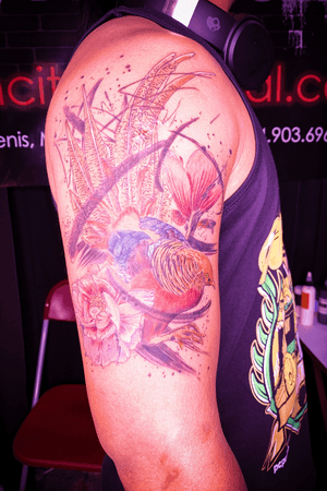 Golden pheasant done at the art tattoo montreal show. Theme: Bird project