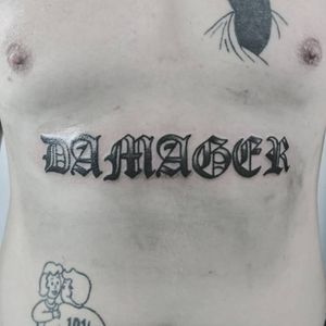 Damage tattoo inst:BLKSKULL_TATTOO #blackink #2019 #traditionaltattoo 