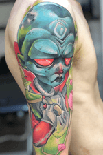 #tattoo #tattoos #ink #inked #newschool #newschooltattoo #color #colortattoo #illustrative #starlord #starman #alien