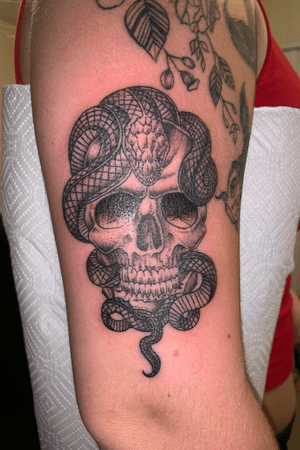 Cool skull and snake I did a few weeks ago. 