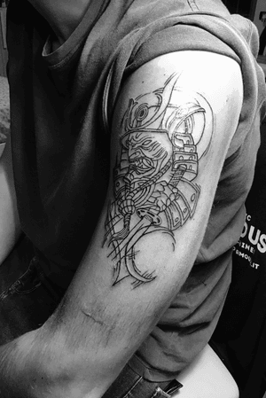 Samurai🎎🎏 #tattoo #tattoos #milano #milanotattoo #milanotattoo #tatuaggio #tatuaggi #milan #milantattoo #black #ink #cheyenne #phantera #phanterainkliner #samurai #samuraitattoo #mypassion #mywork
