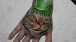 cat hand piece, part of a full sleeve