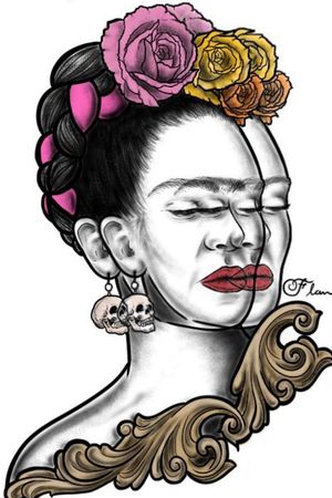 Frida Kahlo quiere estar en tu piel o ser un lindo y decorativo print. Sígueme en Instagram : @dhana.erika.flanDiseño digital ▪️