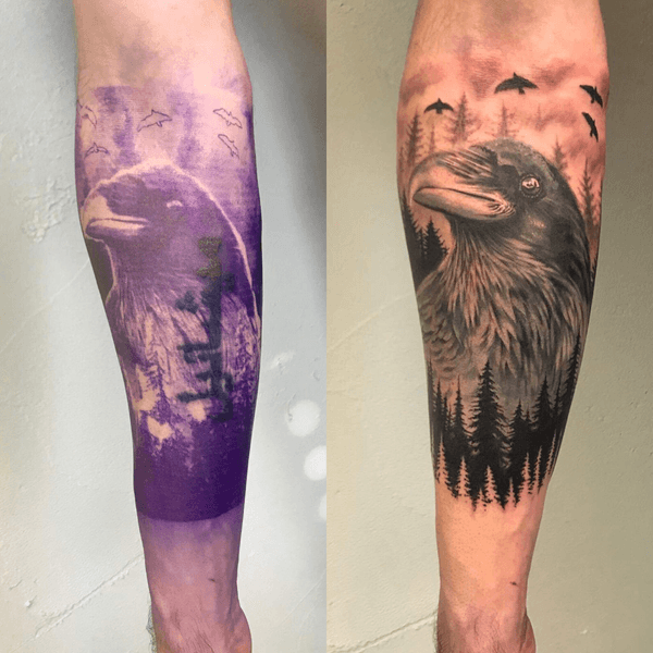 Tattoo from custom colour tattoo art