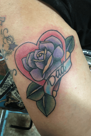 Tattoo by heart and dagger