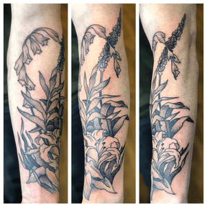 Just a peppery wildflower piece from the other day. #floraltattoo #wildflowertattoo #tattoo #seattle #seattletattoo #seattletattooartist #peppershading