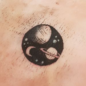 Tattoo uploaded by John Patrick • Space scene pig skin practice • Tattoodo