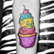 Skull Cupcake Tattoo Orangetattooshop