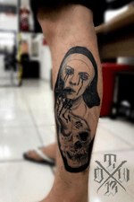 Freira feita em 4hrs #tattoolife #tattoobrazilian #blackandgreytattoo #realistictattoo