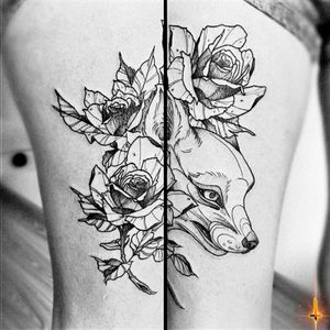Nº770 #🦊 #🌹 #tattoo #tattooed #ink #inked #girlswithtattoos #fox #foxtattoos #vulpes #flower #flowers #floral #floraltattoo #rose #roses #rosetattoo #legtattoo #mexicantattoo #madeinmexico #stencilstuff #eztattooing #ezcartridge #dynamiccolor #dynamicink #cheyennetattooequipment #hawkpen #bylazlodasilva