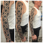 Three photos of the same tattoo. This is his first tattoo by the way. #snakeskintattoo #protection #blackwork #blackworktattoo #burlingtonsocks #tattoo