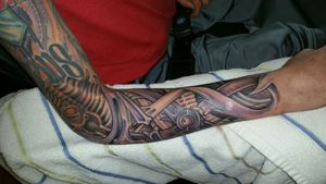 From the elbow down is biomechanical ink work