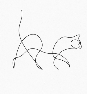 One line Cat #oneline #fineline #drawing #onelinecat #futuretattoo #dontknowtheartistbutyouareverygood #internetfind #notmine 