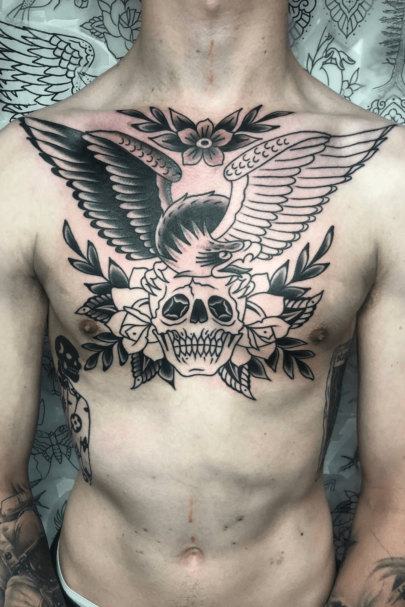 hollys chest piece tattoo myke chambers  Tattoos by Myke Ch  Flickr