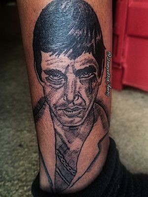 Al Pacino Scarface Portrait tattoo 