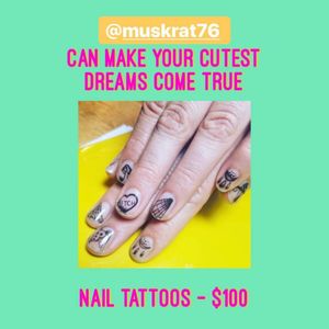 Fingernail tattoos, they grow off and are painless!