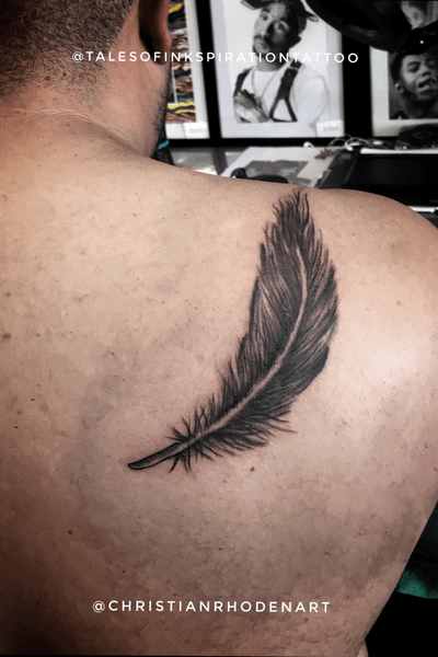 Nice feather done on Albert 