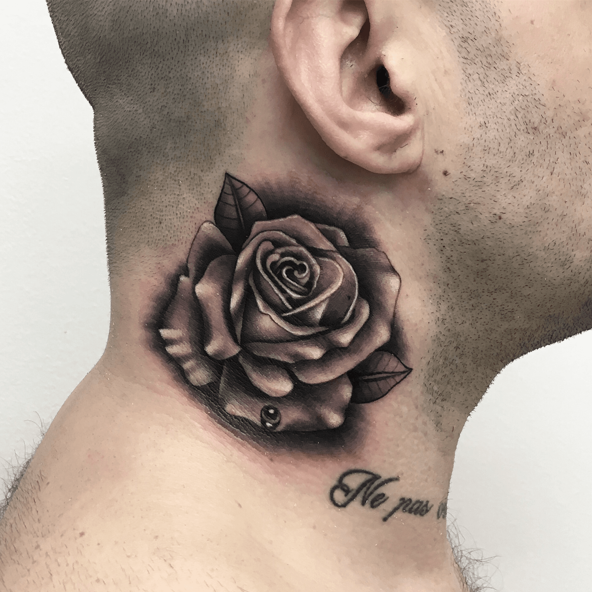 Rose Tattoo on the Neck for Men Best Styles  YouTube