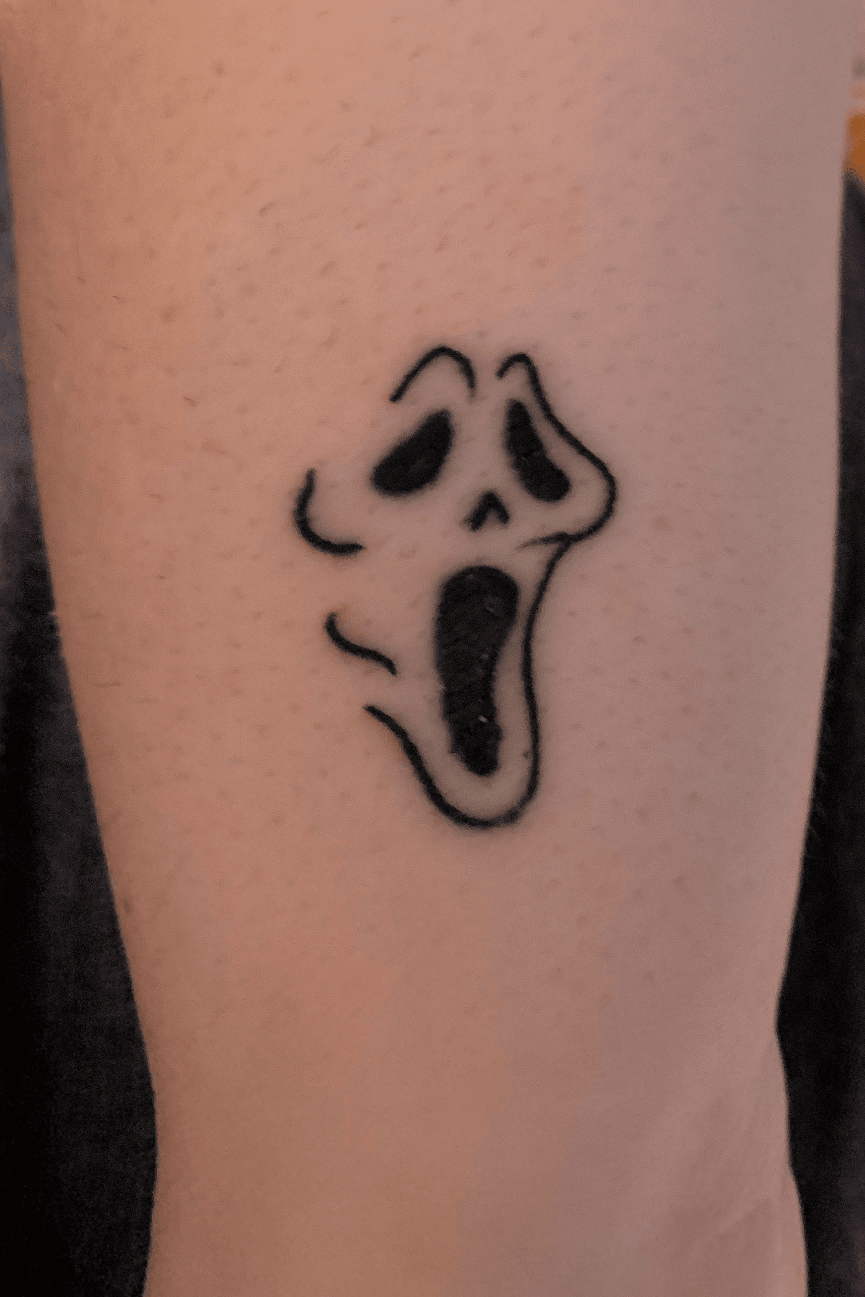 Cory on Twitter I couldnt be happier with my Ghostface tattoo  ScreamMovies ScreamWithRCS ScreamObsessed hellosidney  screamlives4eva AllAboutScream creepyduckart ParamountPics DeadByBHVR  GhostfaceTalks Ghostface Scream tattoo horror 