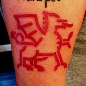 Dragon-esque Red Design on arm