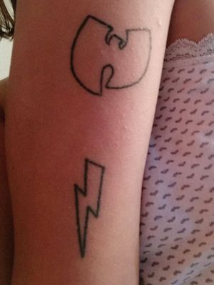 Wu tang & ACDC, back of arm