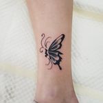 Butterfly with a rest musical symbol for Briana. Thanks for coming in from Long Island! #syfitattoos #blackandgrey #butterfly #musicnote #traditional #linework #cute #brooklyn #nyc 
