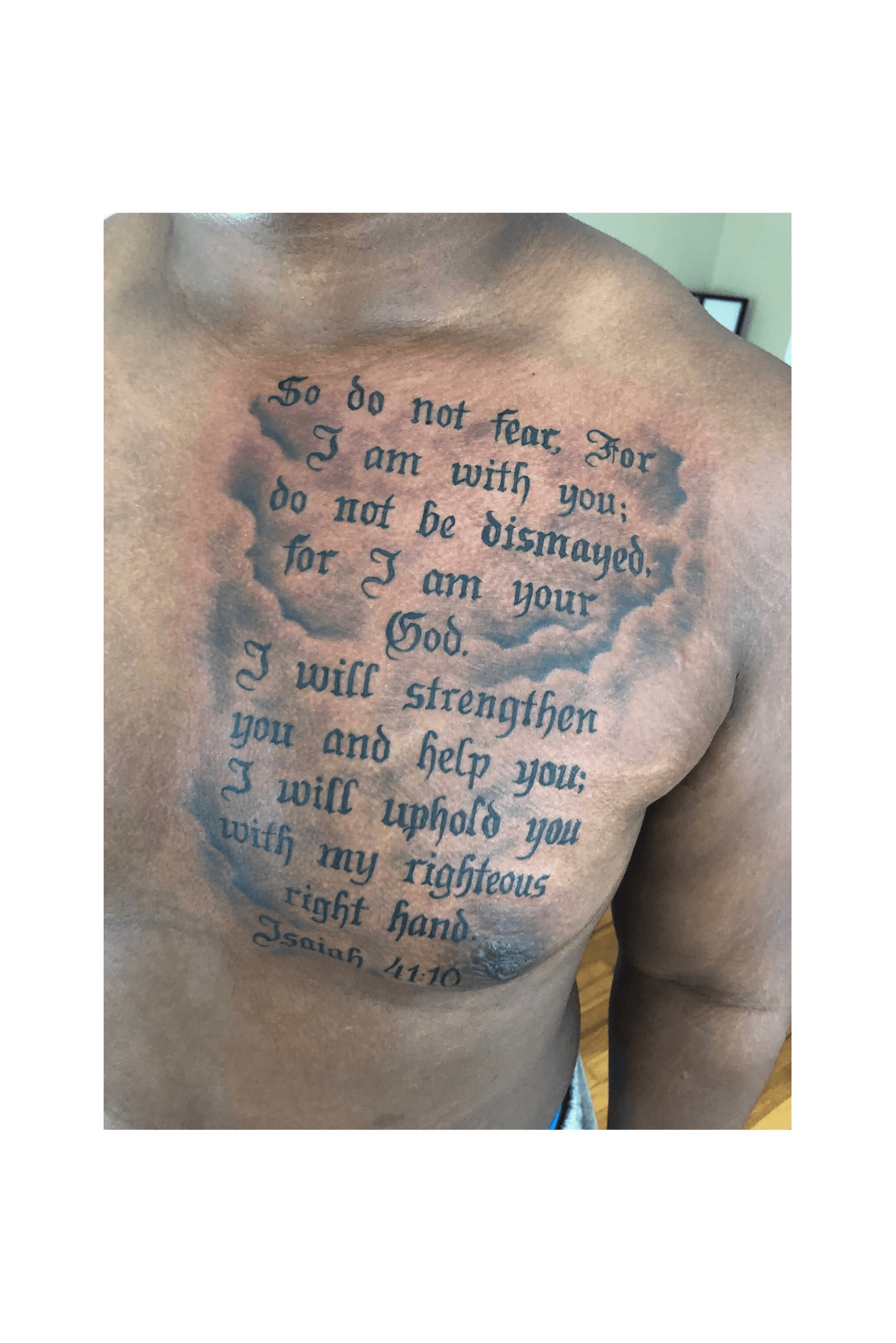 isaiah 41 10 chest tattoo