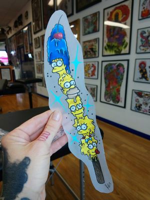 "Simpsons Popsicle"Prismacolor Pencils design available to be tattooedBookings via email - kltattoos@gmail.com 