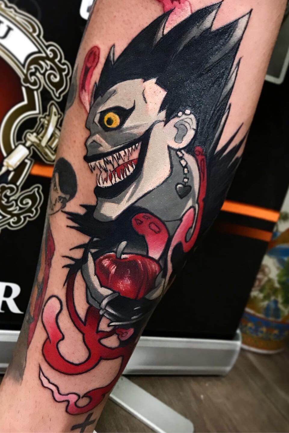 deathnote deathnotetattoo ink tattoo animetattoo mangatattoo  тетрадьсмертитату ryuktattoo ryuk vikingink  Arte