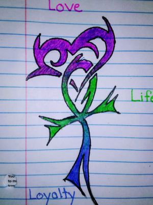 life and love symbol tattoo
