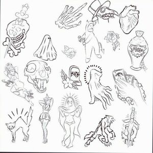 Another October flash sheet for my spooky special... Up to palm size/black linework =$60 Up to palm size/shaded/color ink=$85 Ps...I would absolutely love it if someone chose the flashing ghost pin up. She is just too cute ;)