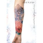 Mind's Eye ➡️Contact: deexentattooing@gmail.com ⛩️Merci Corinne! . . . #tattoostyle #graphictattoo #tattooink #tattoolover #watercolortattoo #watercolortattoostyle #watercolortattoos #colortattoos #tatouagefleur #geometrictattoo #beetattoo #japanesetattoos #flowertattoos #tatouages #tatouageparis 